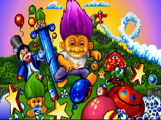 Trolls title screen for Amiga